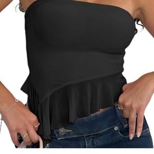 Asymmetrical tube top